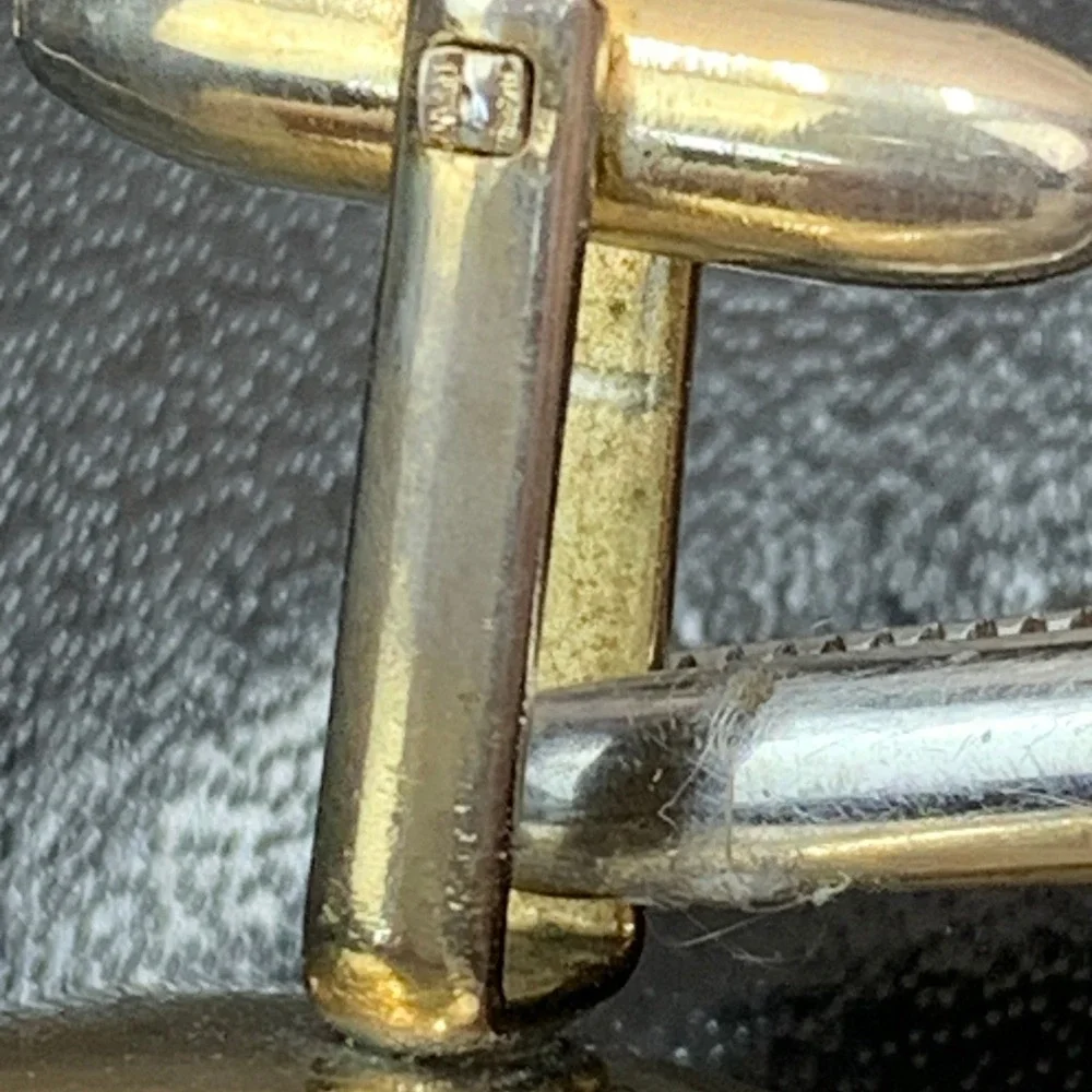 Vintage‎ Textured Gold Tone Double Square Cufflinks Mens Dress Shirt Accessories